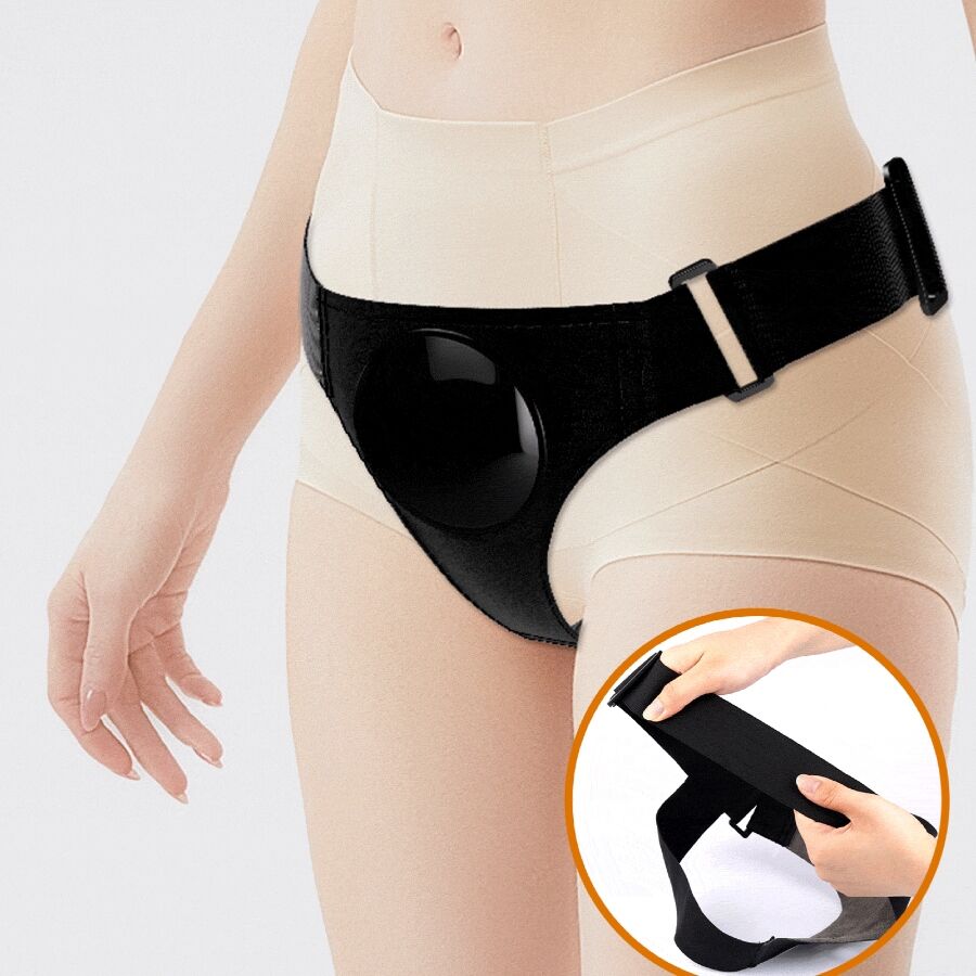 PRETTY LOVE - KYTON UNIVERSAL HARNESS BRIEFS CON DILDO SQUIRTING 19 CM MULATO