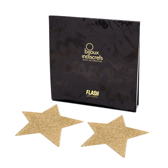 Copricapezzoli FLASH Golden Star | Riutilizzabili autoadesivi | BIJOUX INDISCRETS