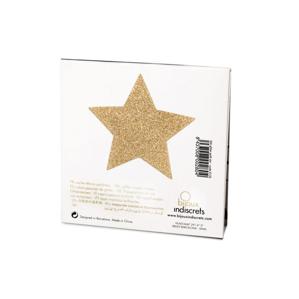 Copricapezzoli FLASH Golden Star | Riutilizzabili autoadesivi | BIJOUX INDISCRETS