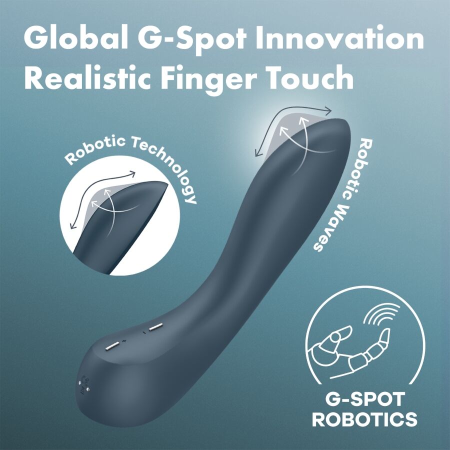 SATISFYER - G-SPOT WAVE 4 VIBRATORE CON PROGRAMMA A 12 VIBRAZIONI GRIGIO SCURO