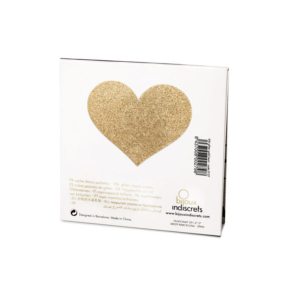 Copricapezzoli riutilizzabili Flash Golden Heart | BIJOUX INDISCRETS