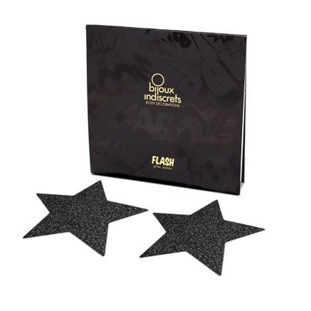 Cappucci per capezzoli Flash Black Star | BIJOUX INDISCRETI