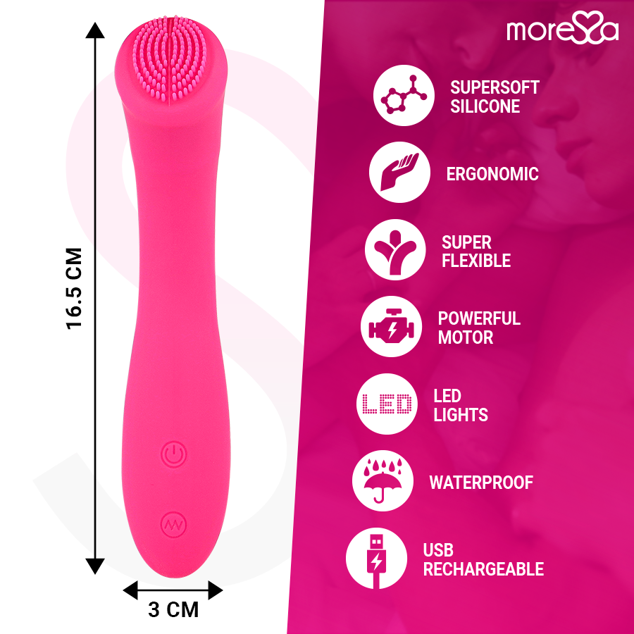 Vibratore in silicone Celso Premium – Ricaricabile – 16 cm – MORESSA