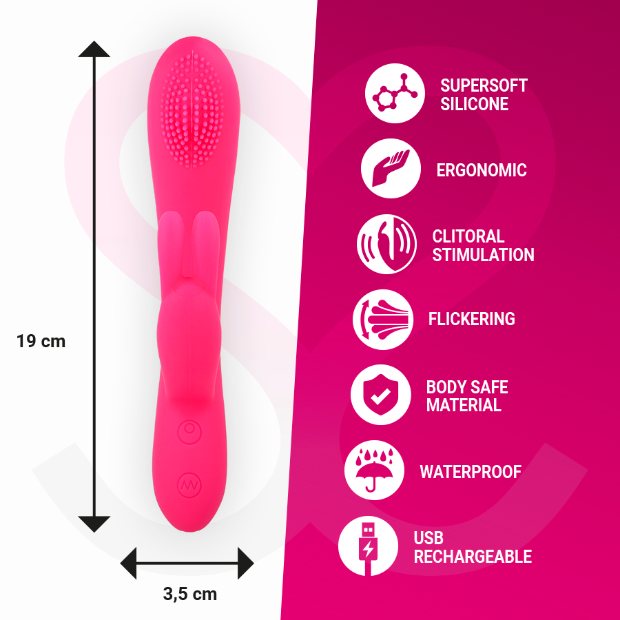 Vibratore ricaricabile in silicone Gino Premium – 19 cm – MORESSA