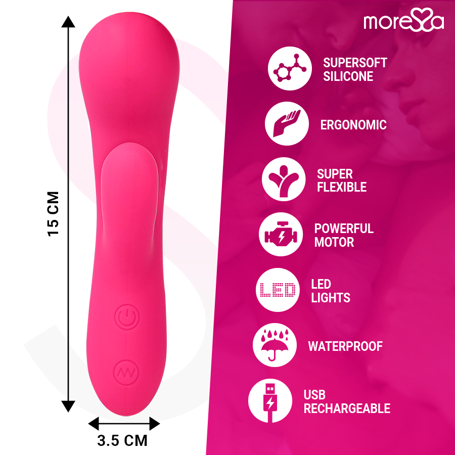 Vibratore a coniglio Jerry Premium in silicone a doppio motore - MORESSA