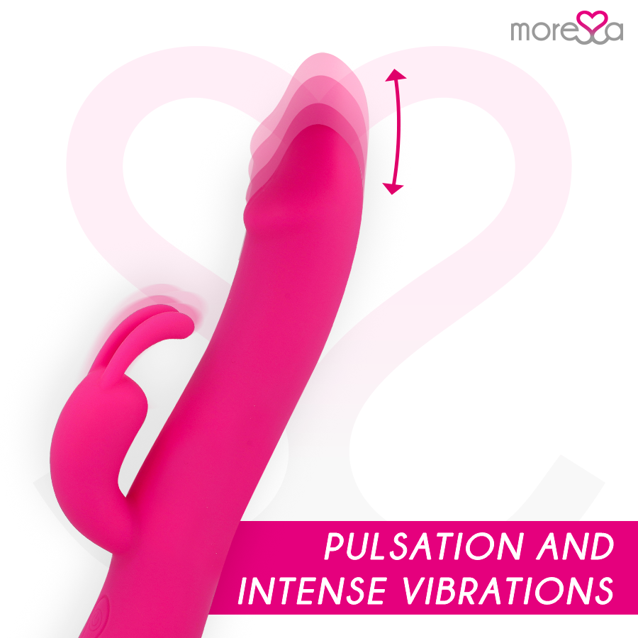 Vibratore a forma di coniglio in silicone Molly Premium | 20,5 cm x 3,5 cm | MORESSA