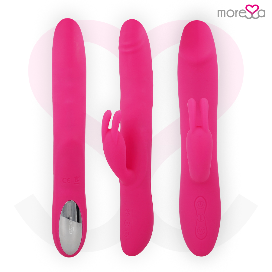 Vibratore a forma di coniglio in silicone Molly Premium | 20,5 cm x 3,5 cm | MORESSA