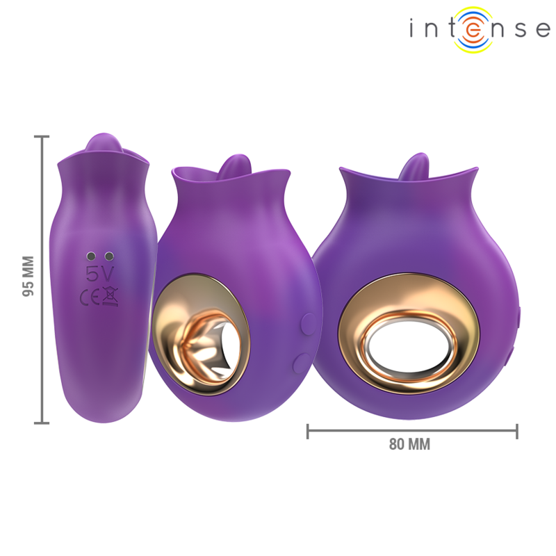 INTENSO - STIMOLATORE CLITORIDEO TULI 9 VIBRAZIONI E 9 OSCILLAZIONI VIOLA