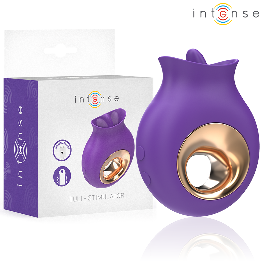 INTENSO - STIMOLATORE CLITORIDEO TULI 9 VIBRAZIONI E 9 OSCILLAZIONI VIOLA