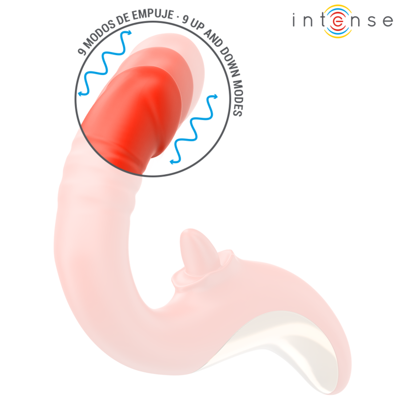 Vibratore per coppie a forma di U, rosso, doppio motore, impermeabile – INTENSE Paulina