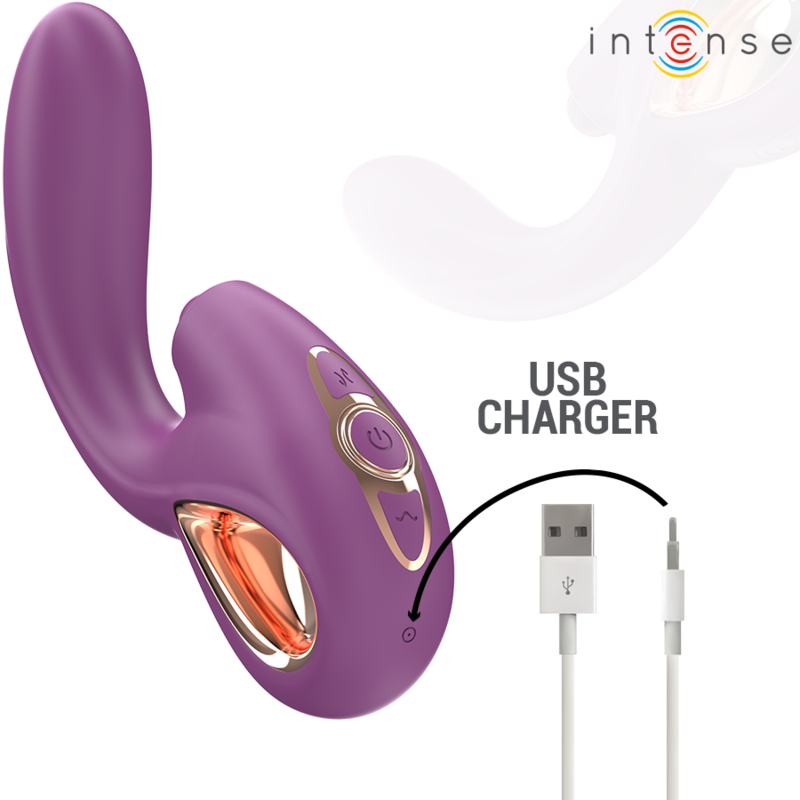 INTENSE - LALI VIBRATORE MULTIFUNZIONE PUNTO G TAPPING &amp; THRUST &amp; VIBRATION VIOLA