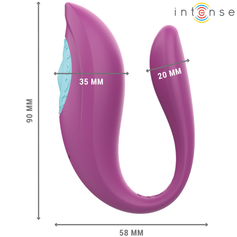 Vibratore per coppie Annie a forma di U con telecomando viola – 10 modalità – Intenso