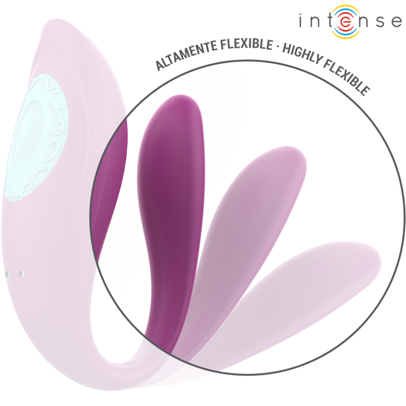 Vibratore per coppie Annie a forma di U con telecomando viola – 10 modalità – Intenso