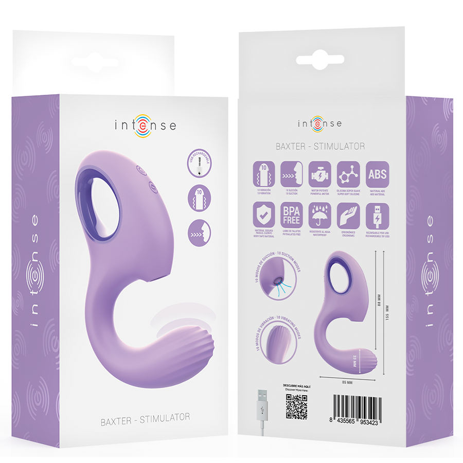 INTENSO - VIBRATORE E STIMOLATORE BAXTER VIOLA