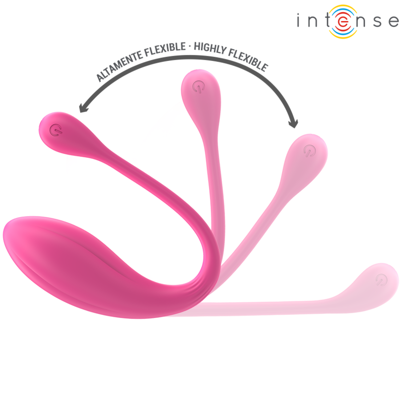 Janice – Vibratore a doppia stimolazione a forma di U rosa | 10 modalità | Telecomando - INTENSO