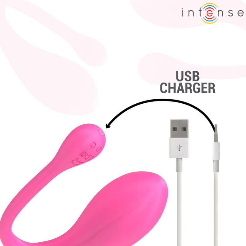 Janice – Vibratore a doppia stimolazione a forma di U rosa | 10 modalità | Telecomando - INTENSO