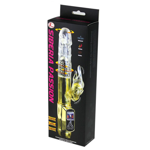 Vibratore Rabbit Siberia Passion Gold | Coniglio rotante, 5 velocità + 5 modalità | Impermeabile
