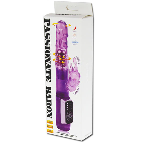 Vibratore Rabbit rotante con perline | 23,0 cm x 3,5 cm | BAILE Rabbit Passion Baron