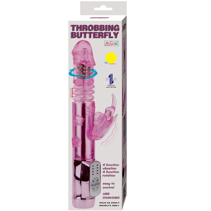 Vibratore Rabbit con farfalla pulsante | Rotatore + Su e Giù | Ricaricabile tramite USB | BAILE
