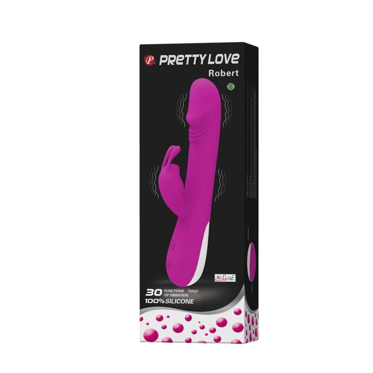 PRETTY LOVE - VIBRATORE ROBERT CON STIMOLATORE CLITORIDEO