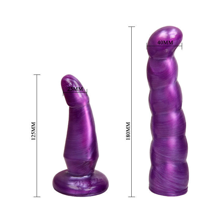 Strap-On a doppia penetrazione con dildo punto G 17 cm lilla – Baile