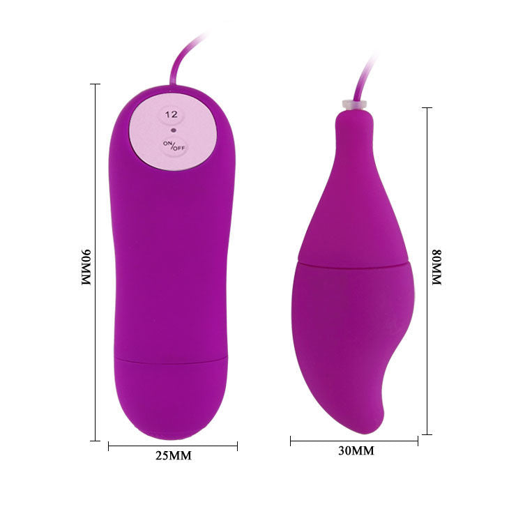 Uovo vibrante Pleasure Shell 12 con fili – Viola | 8 cm x 3 cm | BAILE