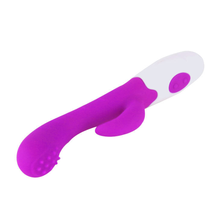 Pretty Love Arthur Vibratore a Coniglio in Silicone – 20 cm – Lilla/Bianco