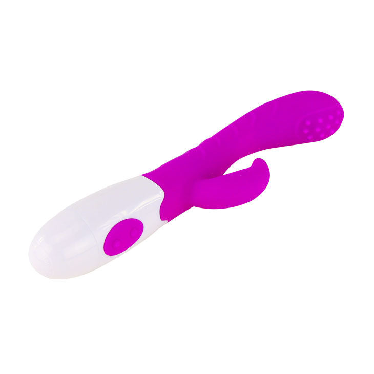 Pretty Love Arthur Vibratore a Coniglio in Silicone – 20 cm – Lilla/Bianco