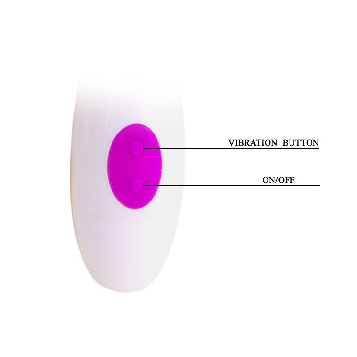 Pretty Love Arthur Vibratore a Coniglio in Silicone – 20 cm – Lilla/Bianco