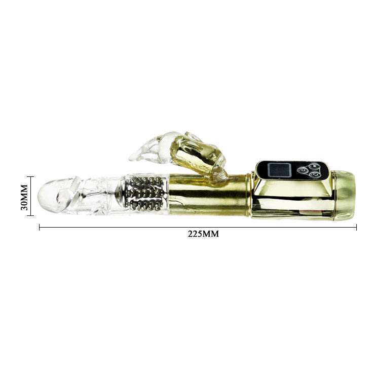 Vibratore Rabbit Siberia Passion Gold | Coniglio rotante, 5 velocità + 5 modalità | Impermeabile