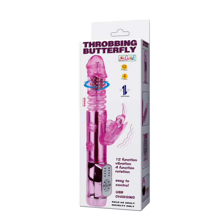 Vibratore Rabbit con farfalla pulsante | Rotatore + Su e Giù | Ricaricabile tramite USB | BAILE
