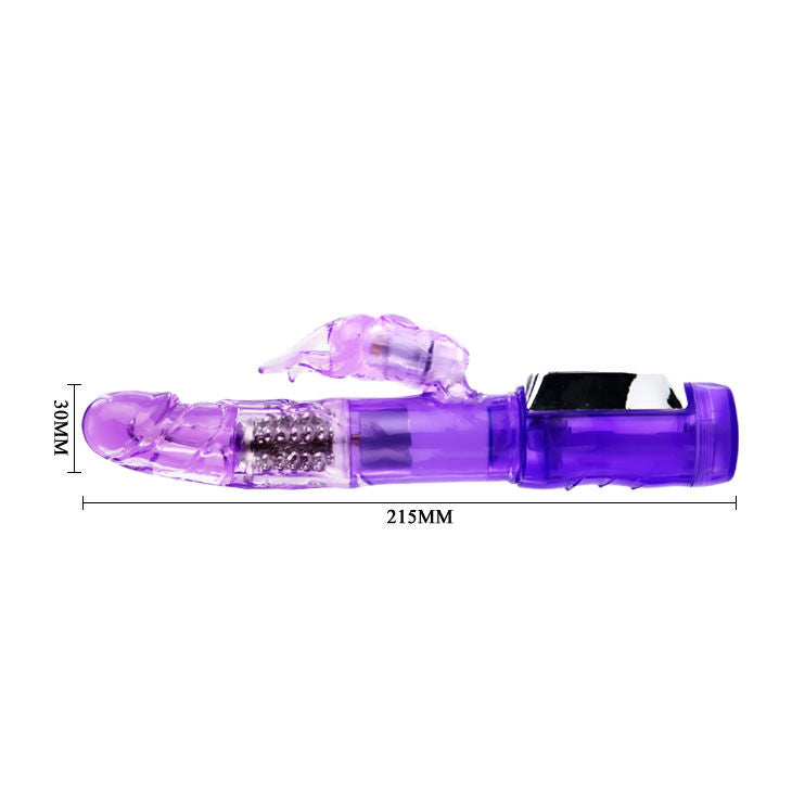Vibratore Rabbit rotante con perline | 23,0 cm x 3,5 cm | BAILE Rabbit Passion Baron
