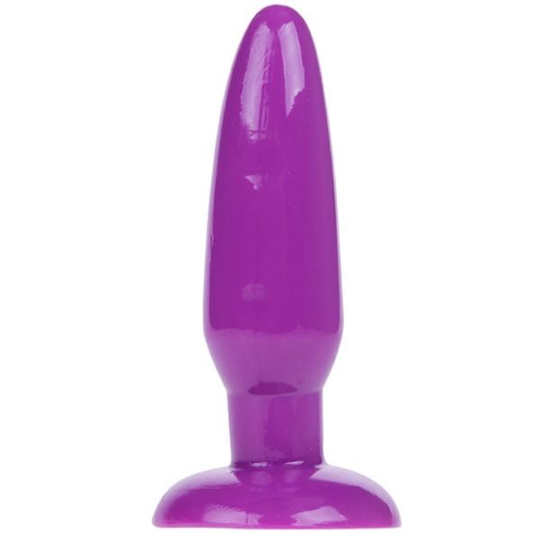 Piccolo plug anale in gelatina con ventosa rosa | 15 cm x 4 cm | BAILE