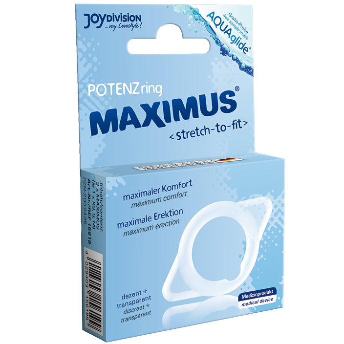 Anello erettile Maximus – Medio, elastico, compatibile con pompa