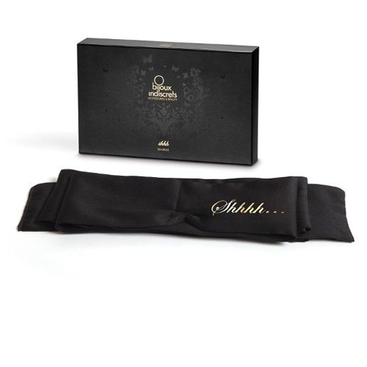 Maschera per gli occhi in raso Shhh | Nastro reversibile "Ohhh/Shhh" | BIJOUX