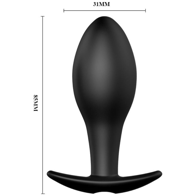 PRETTY LOVE - PLUG ANALE IN SILICONE CON ANCORA E 12 MODALITÀ DI VIBRAZIONE NERO