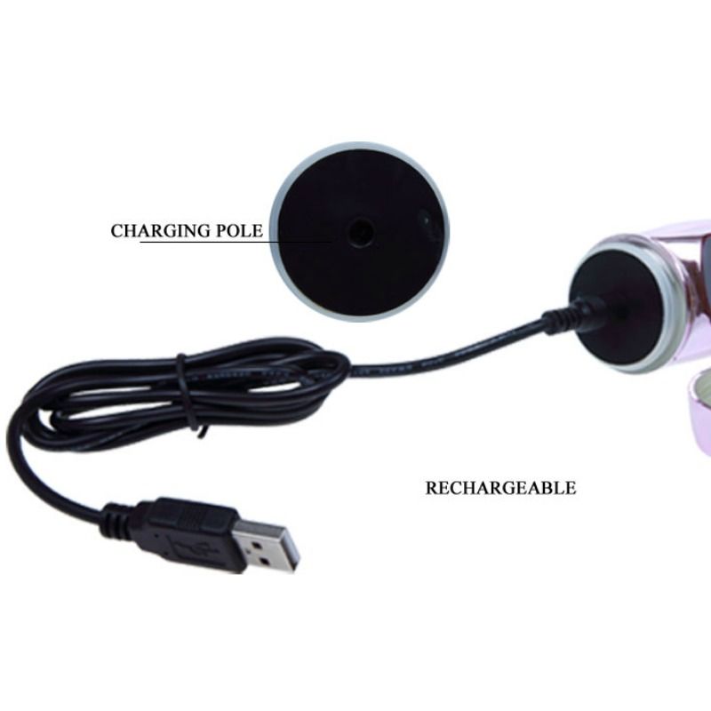 BAILE - VIBRATORE RICARICABILE CON ROTAZIONE E STIMOLATORE A FARFALLA pulsante
