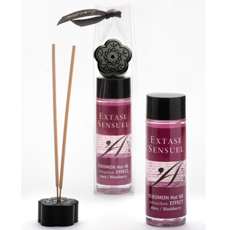 EXTASE SENSUAL - OLIO DA MASSAGGIO EFFETTO RISCALDANTE CON FEROMONI DI MORA 100 ML