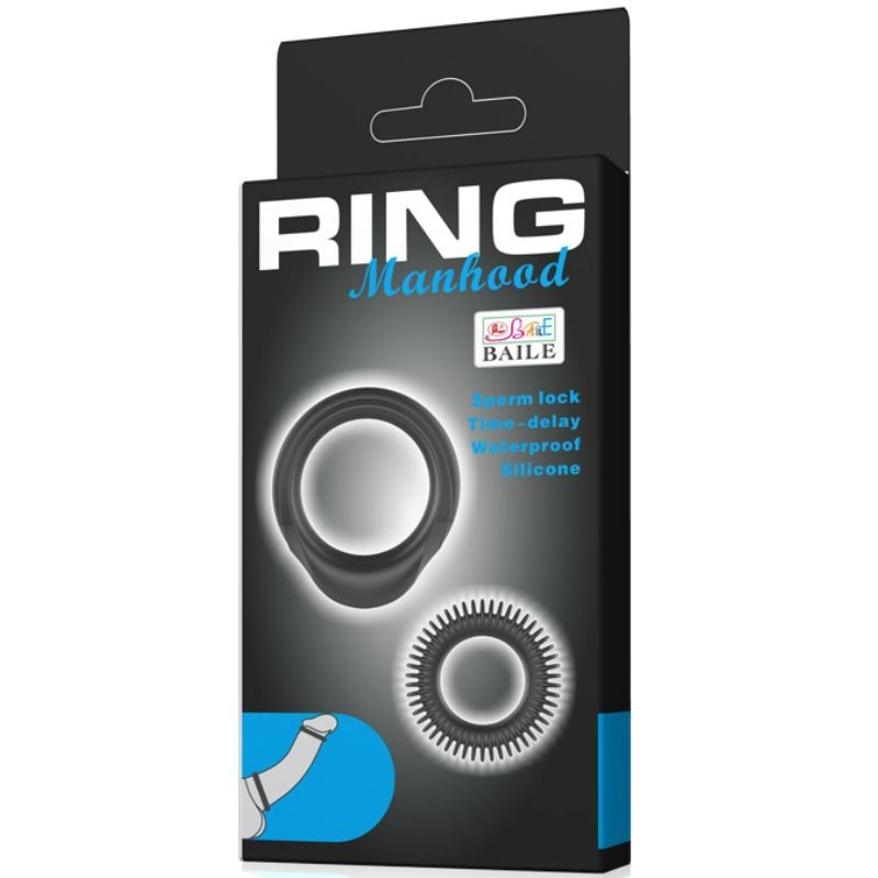 BAILE - KIT 2 ANELLI IN SILICONE ANELLO VIRILITÀ