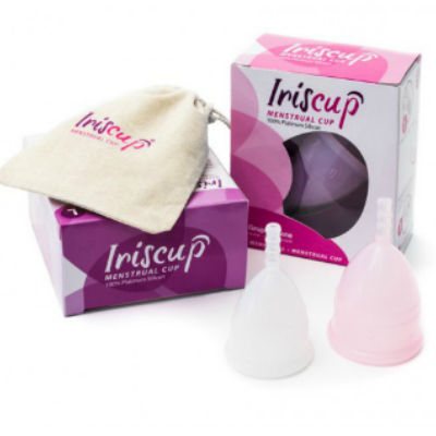 Coppetta mestruale piccola (S) rosa + sacchetto sterilizzatore | IrisCup