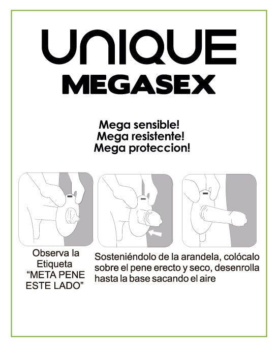 Preservativi MEGASEX senza lattice Sensitive – 3 unità – UNIQ