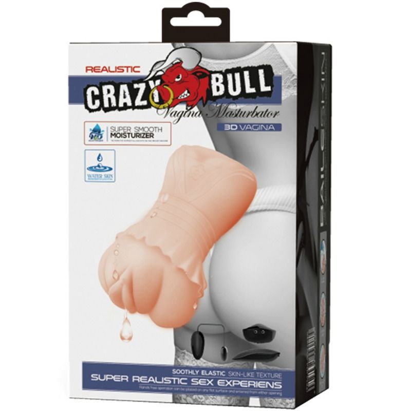 CRAZY BULL - MASTURBADOR VAGINALE CON PELLE D'ACQUA E PROIETTILI VIBRANTI