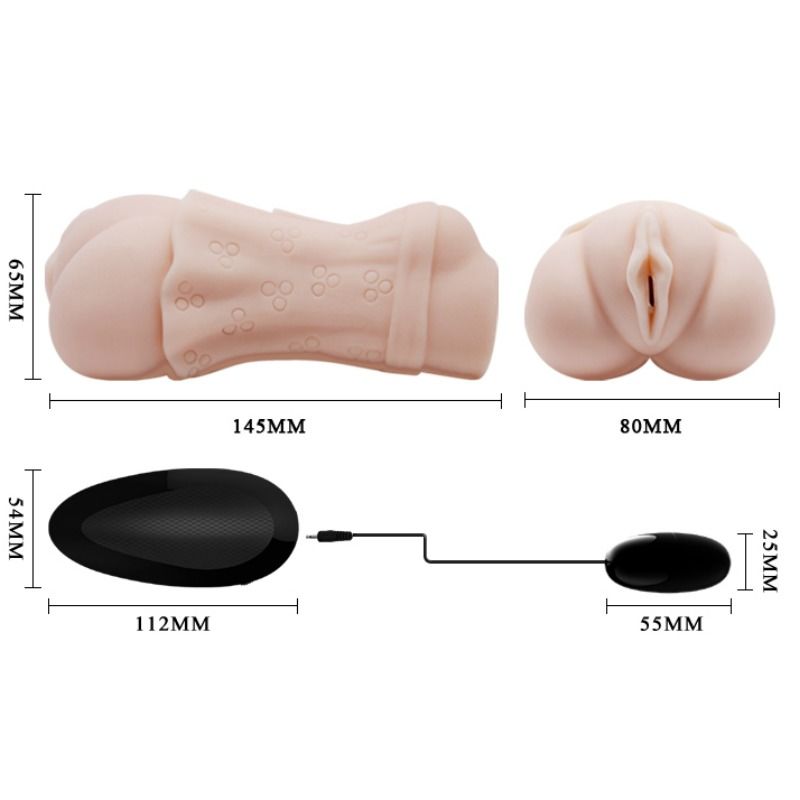 Masturbatore vaginale Crazy Bull Waterskin con proiettile vibrante