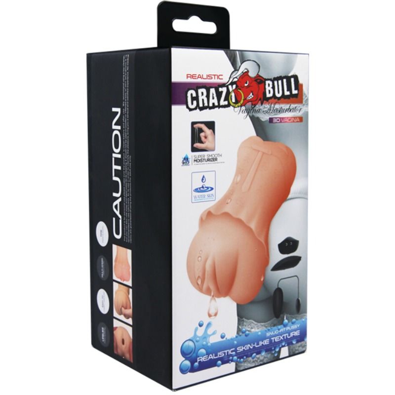 Masturbatore vaginale Crazy Bull Waterskin con proiettile vibrante