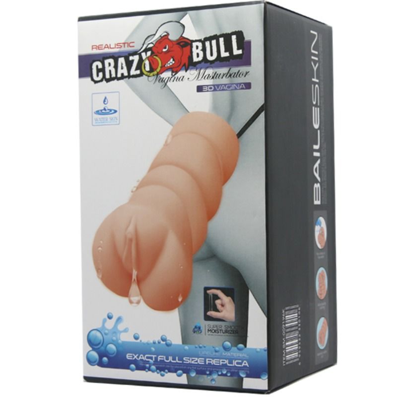 CRAZY BULL - MASTURBADOR VAGINA MODELLO 3 CON PELLE D'ACQUA