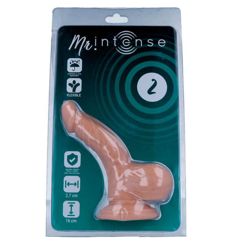 Dildo realistico 16 cm x 2,7 cm con palline e ventosa – MR INTENSE