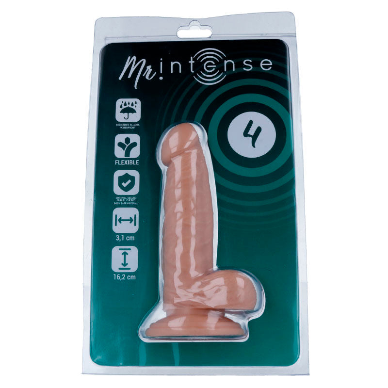 Dildo realistico con palline e ventosa 19,7 cm × 4,1 cm – MR INTENSE