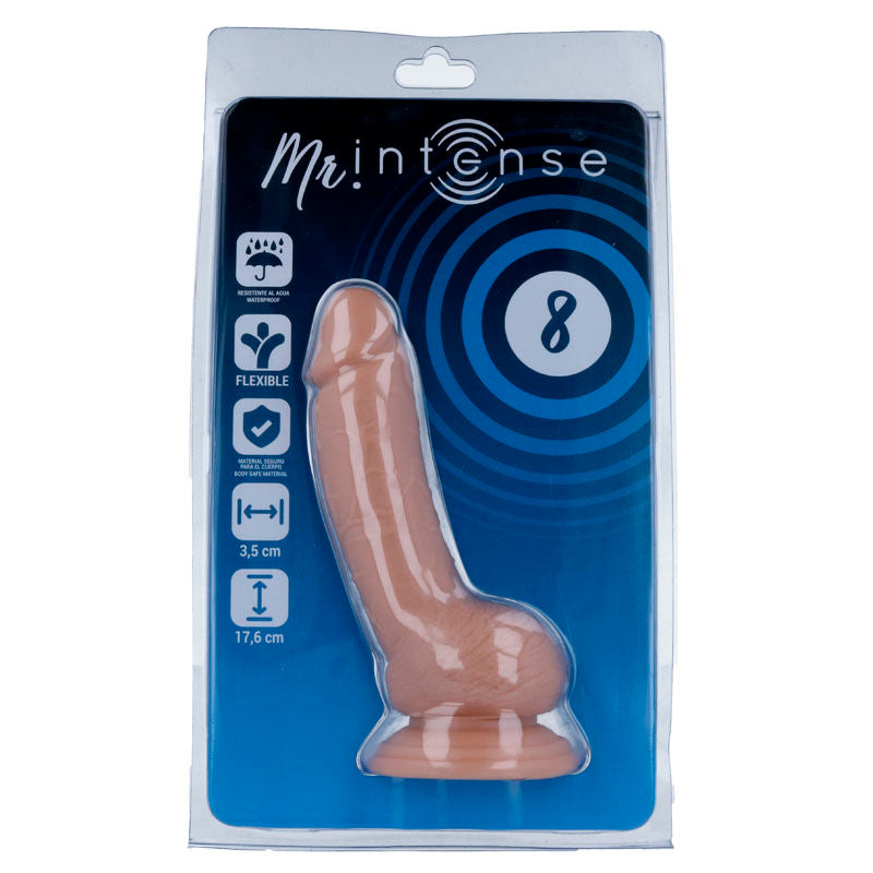 Dildo realistico 17,6 cm x 3,5 cm con palline – MR INTENSE
