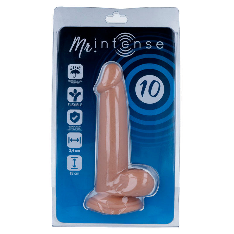 Dildo realistico 18 cm x 3,4 cm con palline e ventosa – MR INTENSE