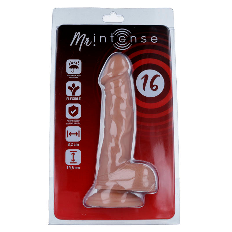 Dildo realistico 19,6 cm x 3,2 cm con palline – MR INTENSE